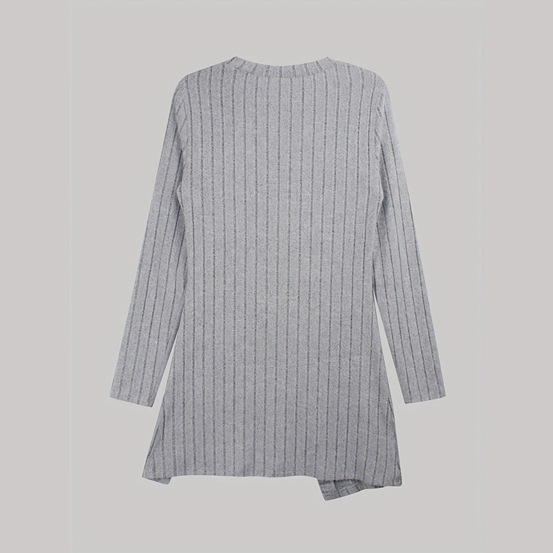 Woman Square-neck Off-shoulder Slit Sweater