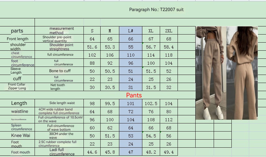 Cosy 2pcs 1/2 Zip Sweatshirt And Joggers Set