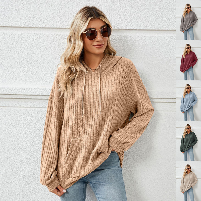 Hooded Ribbed Jumper