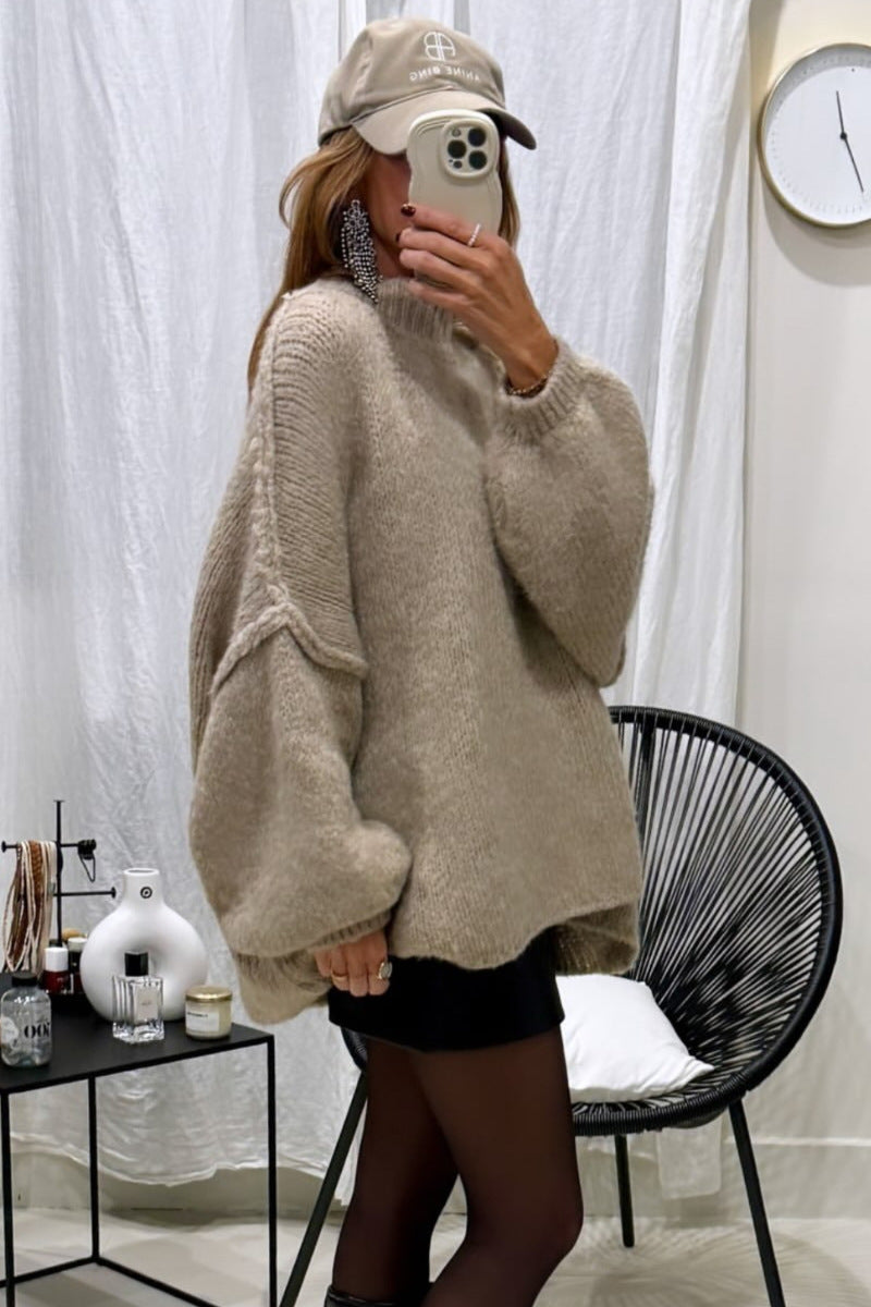Oversize high neck jumper