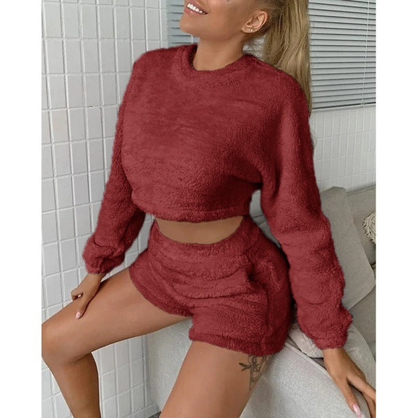 Fleece Shorts Lounge Set