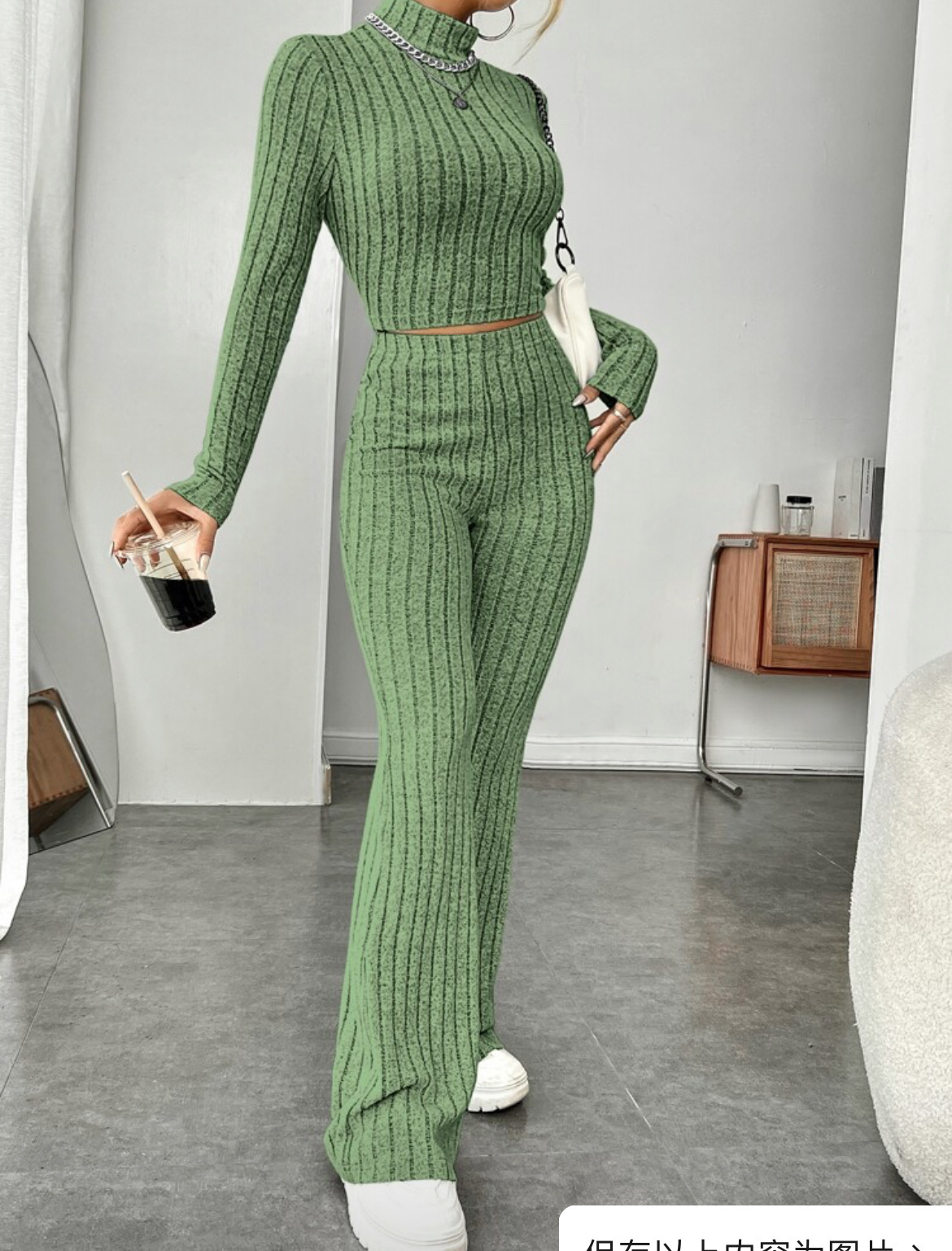 Ribbed Soft Style Two Pcs Co-Ord