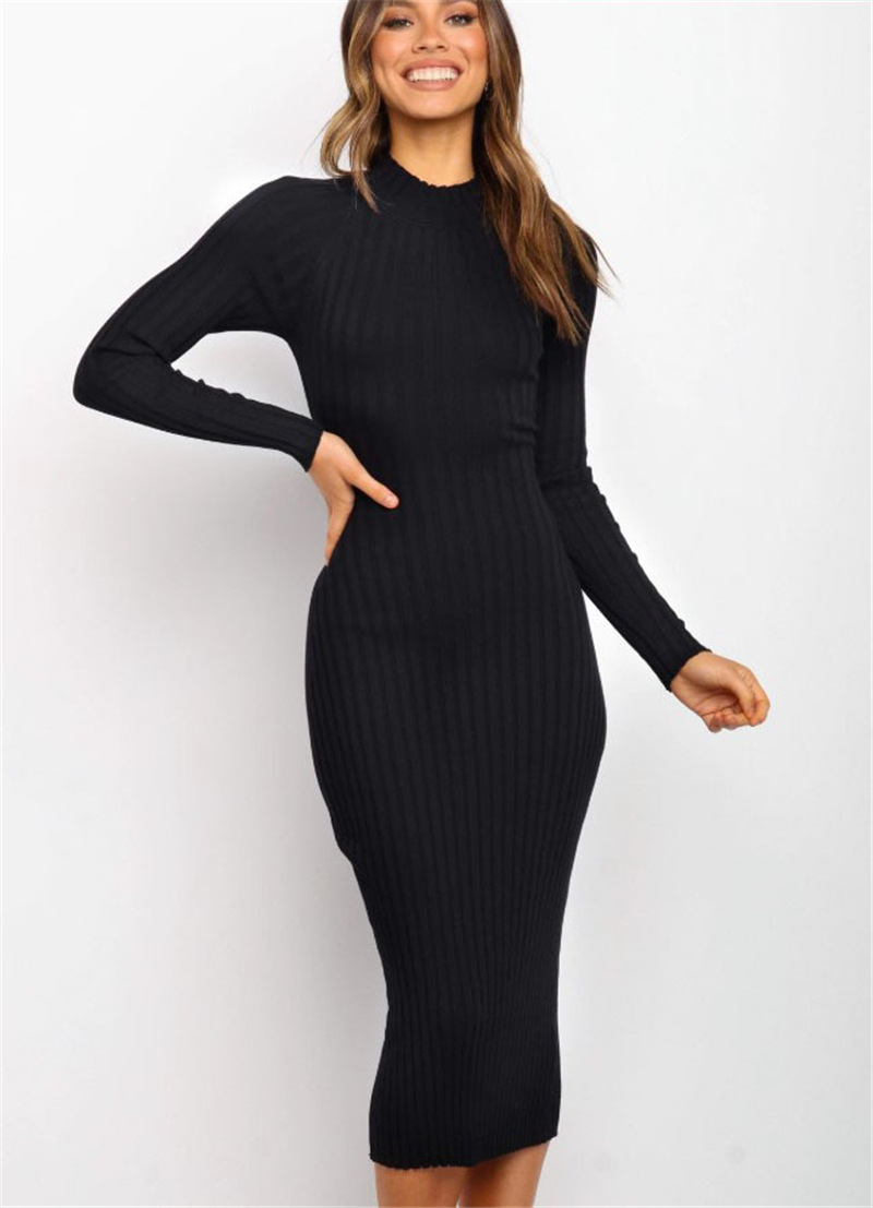 Open Back Twist Midi Bodycon Dress