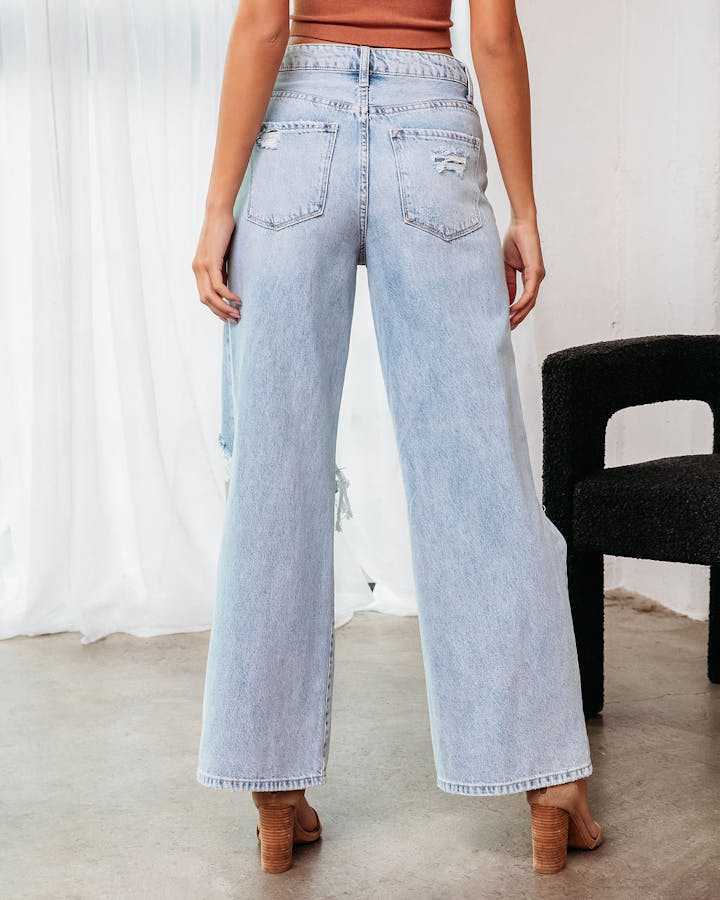 Ripped Straight Leg Jean