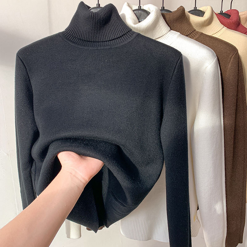 Fleece Lined Turtleneck Jumper