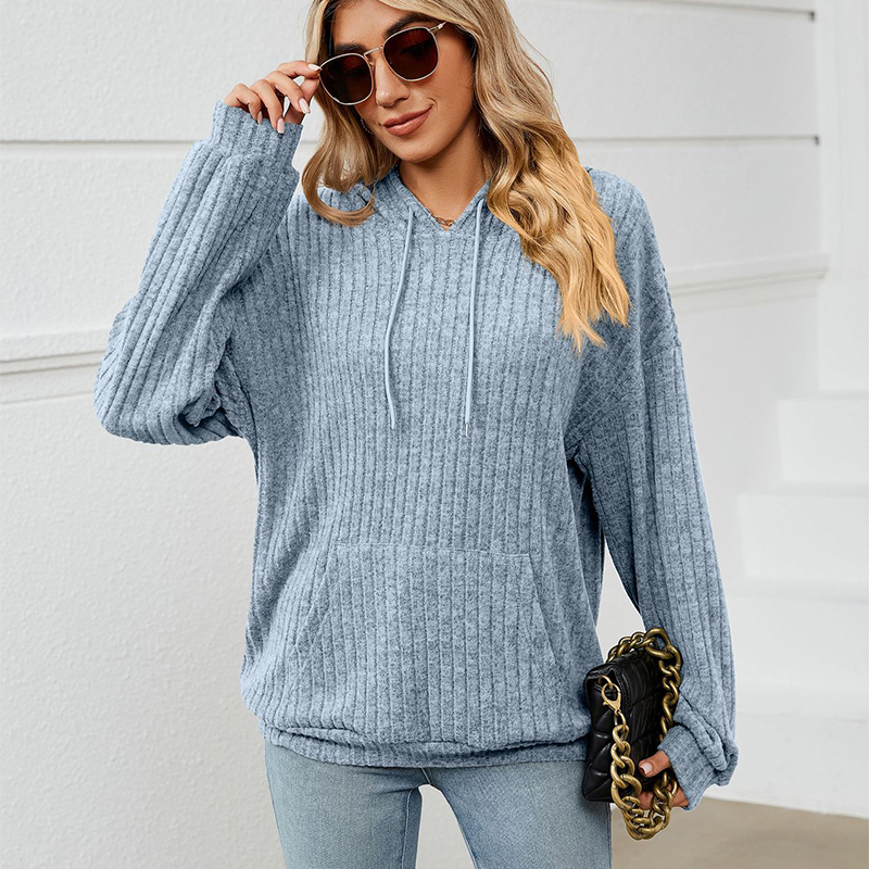 Hooded Ribbed Jumper