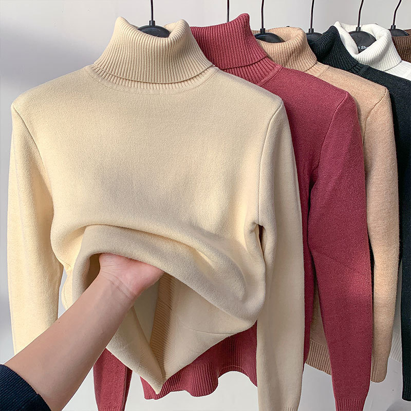 Fleece Lined Turtleneck Jumper
