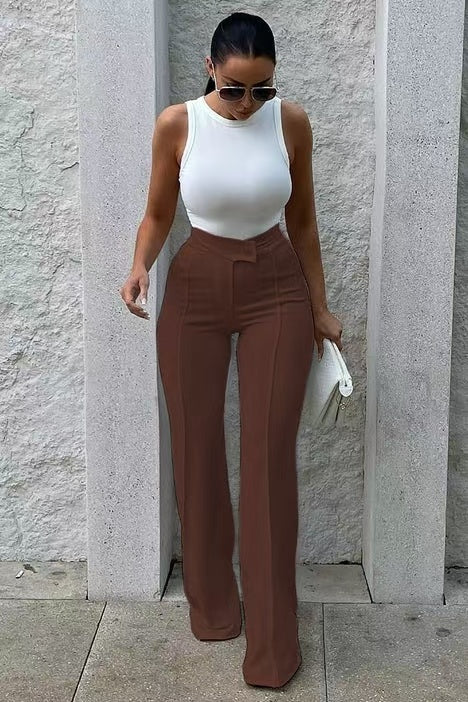 Wide Leg, Button Trouser