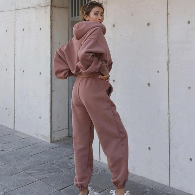 Hooded Sweatshirt and Sweatpants Loungewear Set