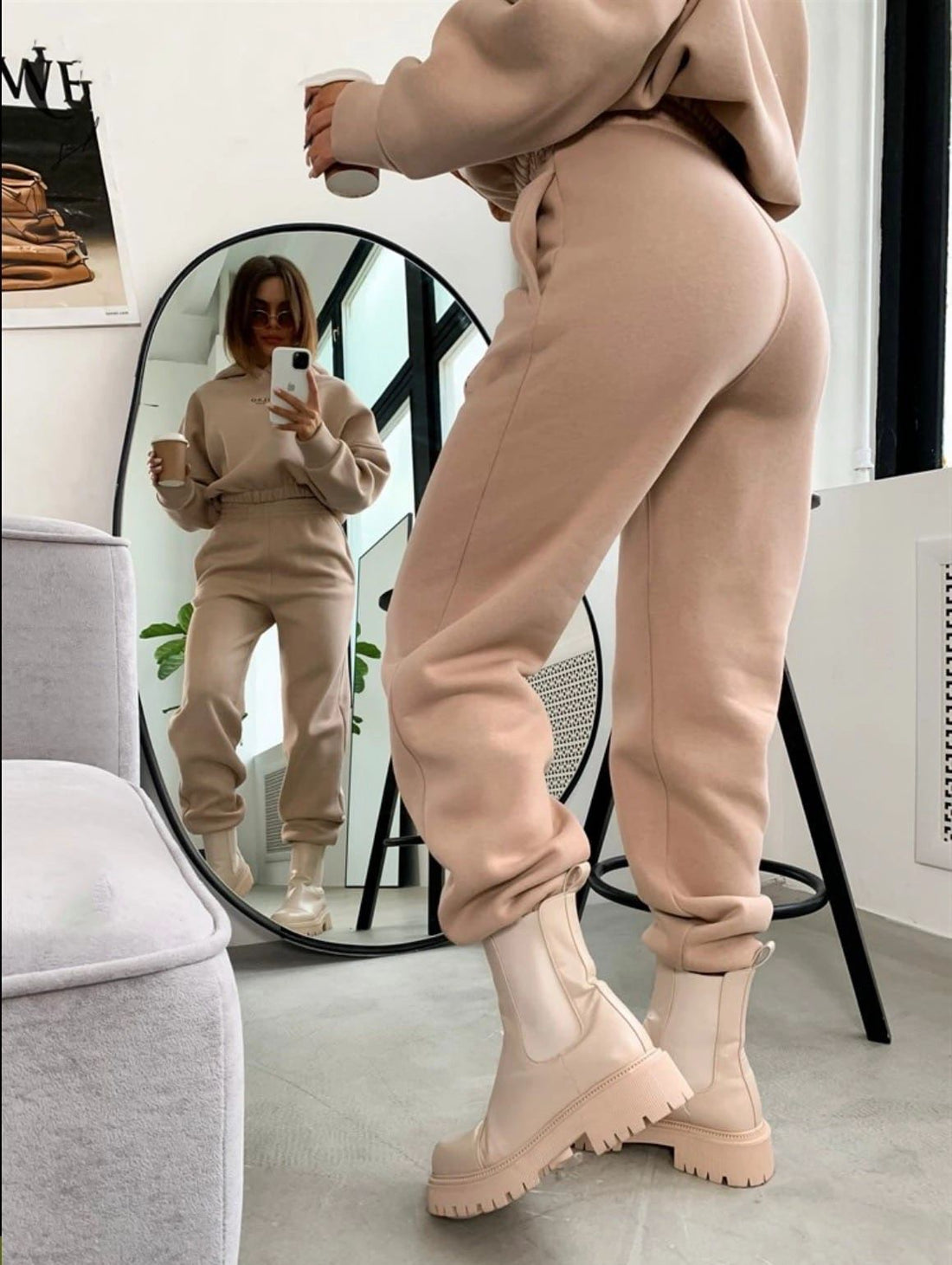 Hooded Sweatshirt, Sweatpant Loungewear Set