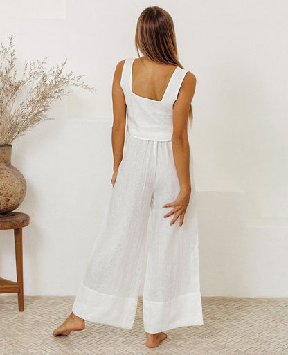 Cotton and Linen 2 Pcs Co-Ord