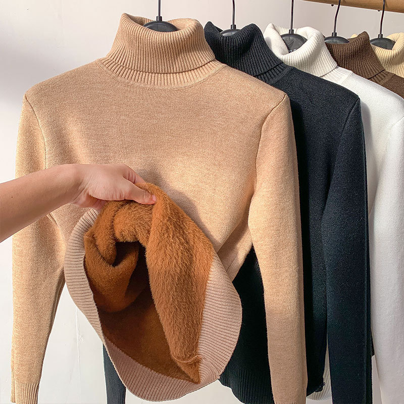 Fleece Lined Turtleneck Jumper