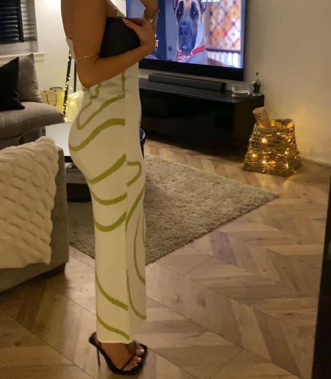 Wave Stripe Midi  Dress