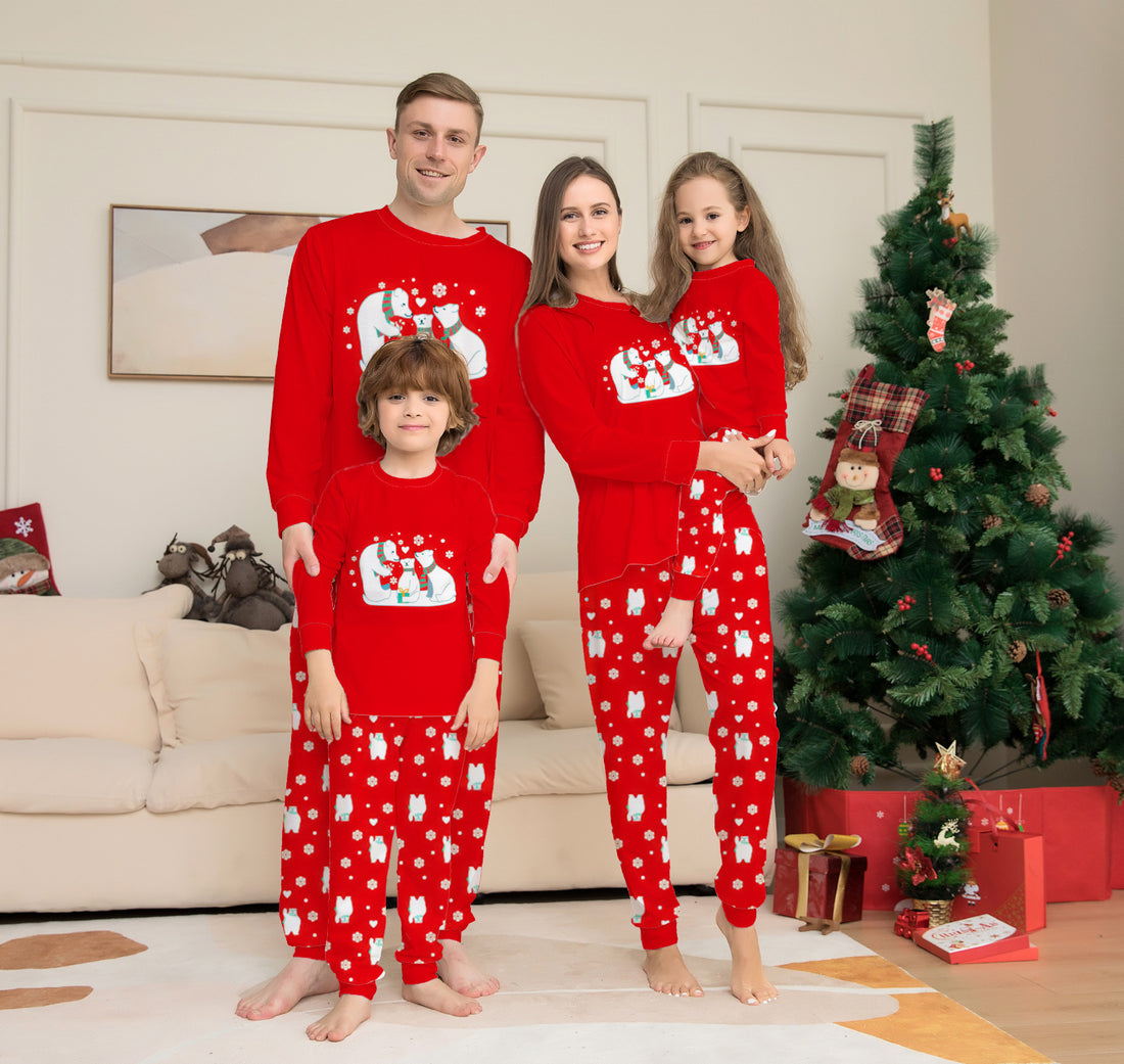Family Matching Christmas Polar Bear Festive Pyjama