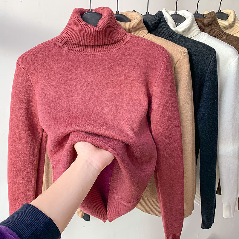 Fleece Lined Turtleneck Jumper