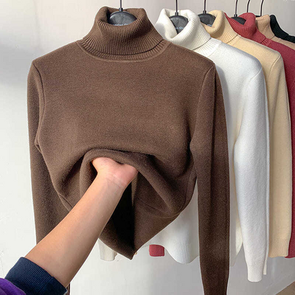 Fleece Lined Turtleneck Jumper