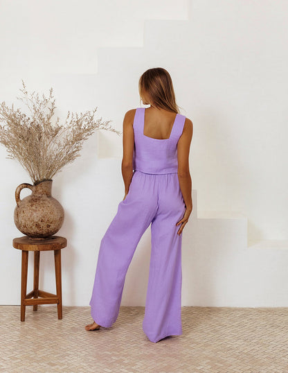 Cotton and Linen 2 Pcs Co-Ord
