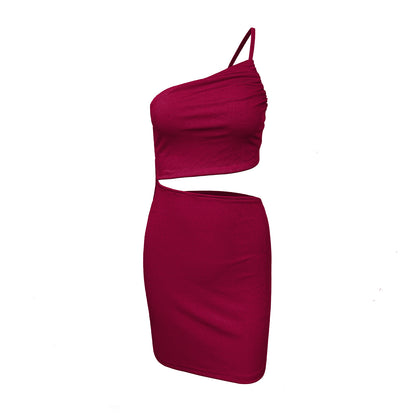 Cut Out One Shoulder Party Dress