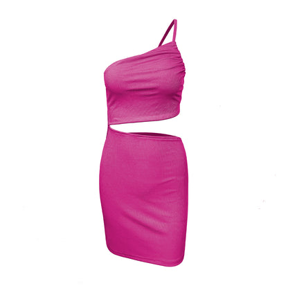 Cut Out One Shoulder Party Dress