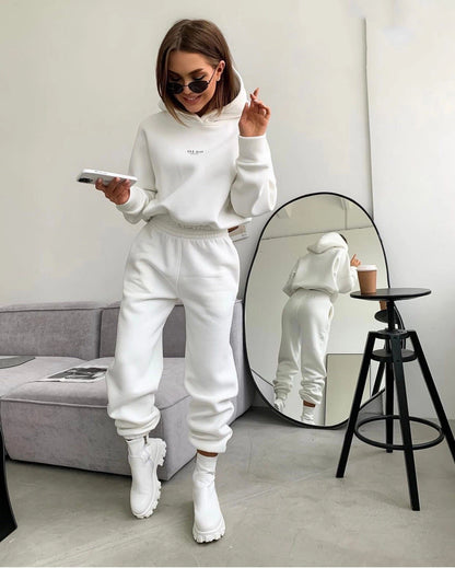 Hooded Sweatshirt, Sweatpant Loungewear Set