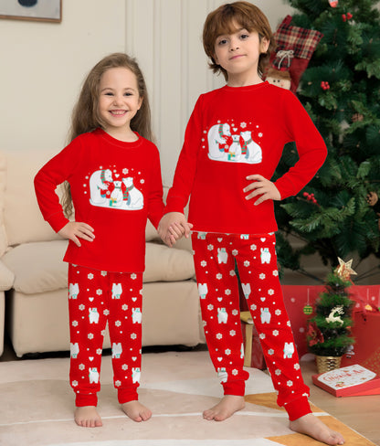 Family Matching Christmas Polar Bear Festive Pyjama