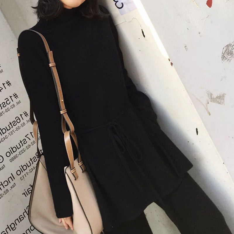 2PCS belted knit co-ord